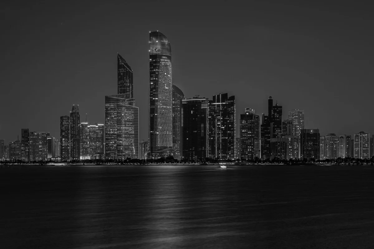 Abu Dhabi city skyline view capturing iconic landmarks and architecture