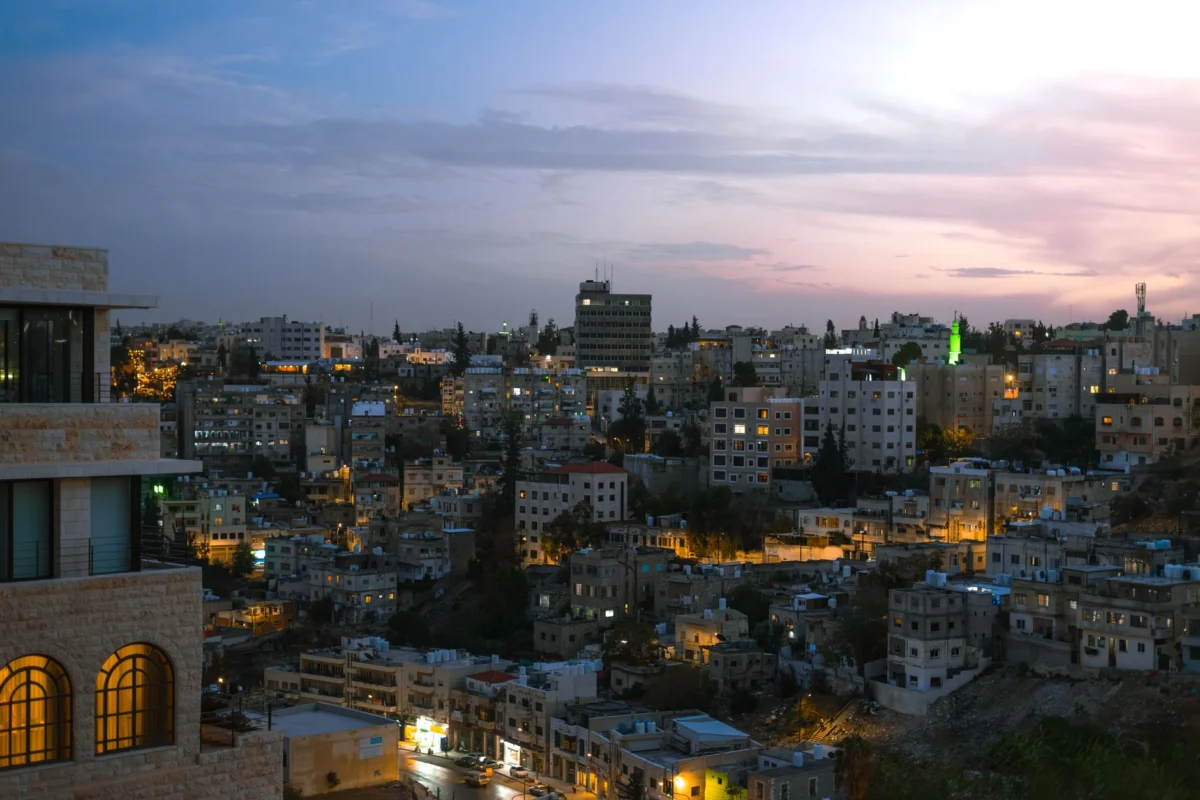Panoramic view of Amman, showcasing its vibrant skyline