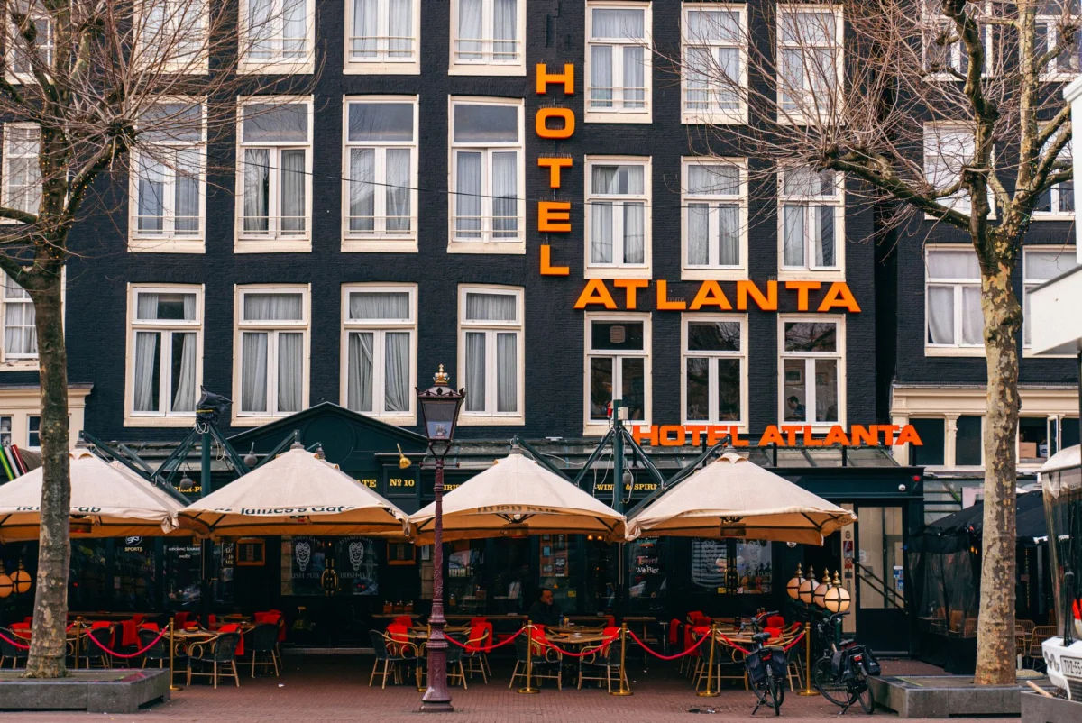 View of a family-friendly hotel room in Amsterdam