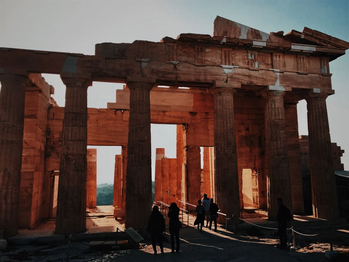 Stunning sunset view of the Parthenon in Athens