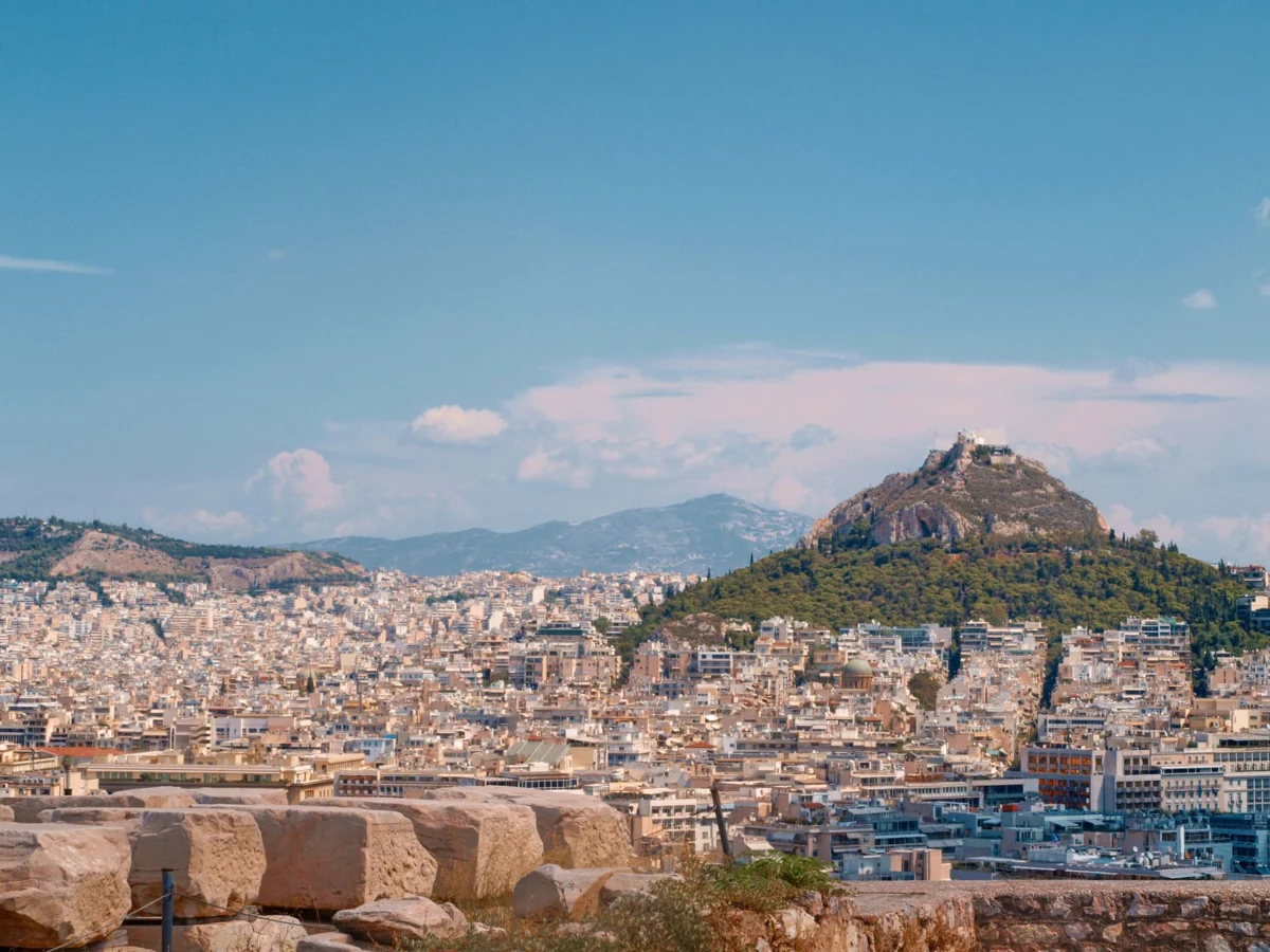 View of Athens skyline with the Acropolis in the background