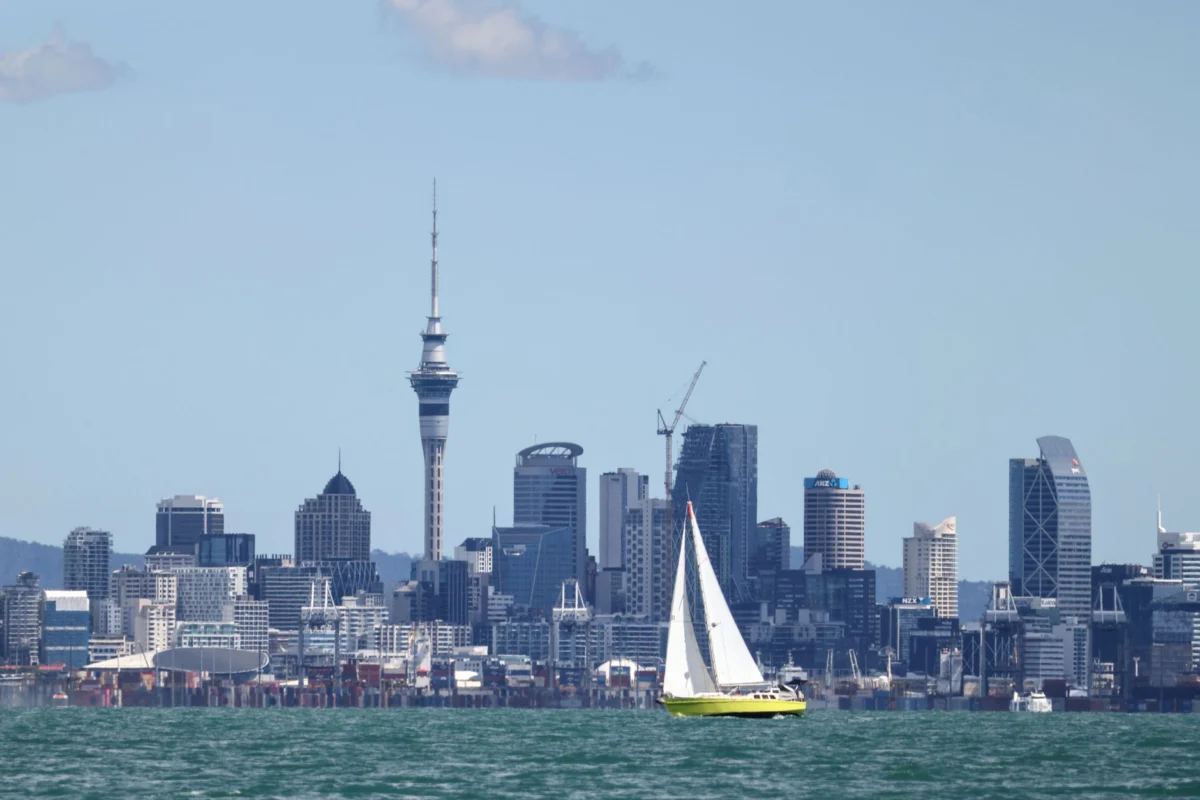 A panoramic view of Auckland's iconic skyline
