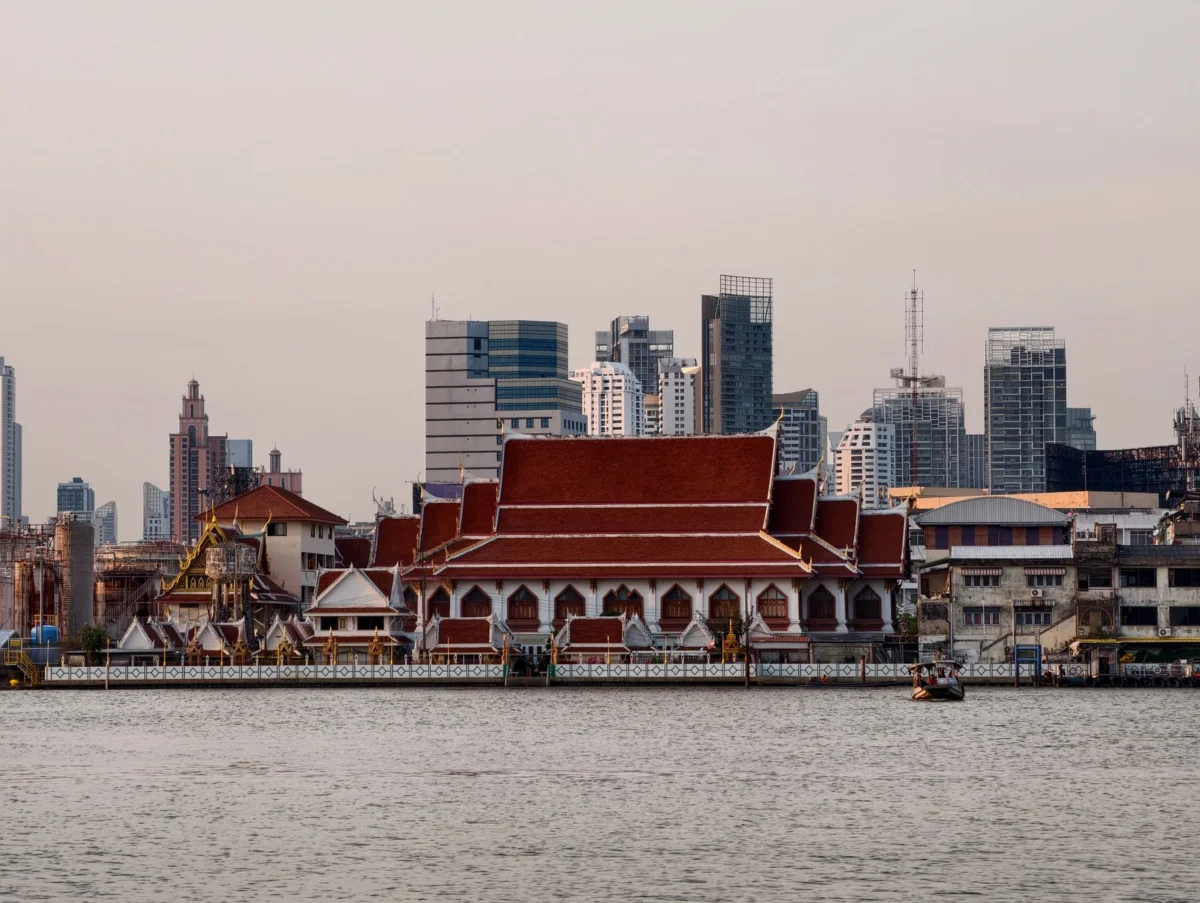 Bangkok skyline with romantic sunset views
