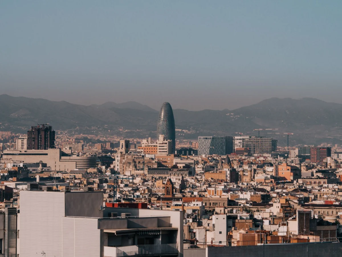 Barcelona skyline featuring iconic landmarks