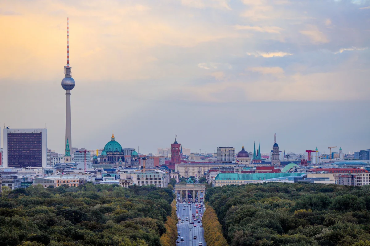 Sweeping view of Berlin's romantic skyline, perfect for honeymooners