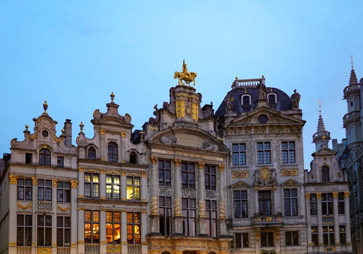 Evening view of the Brussels Grand Place with cultural charm