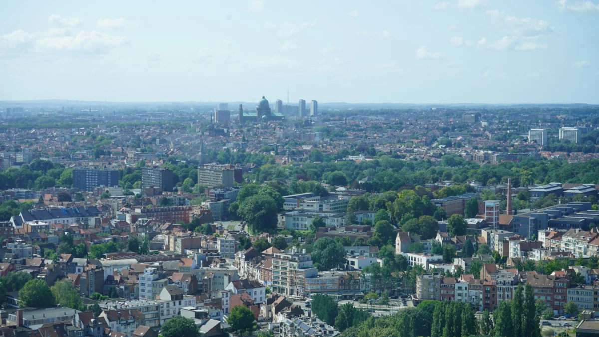 Iconic Brussels skyline with historic architecture
