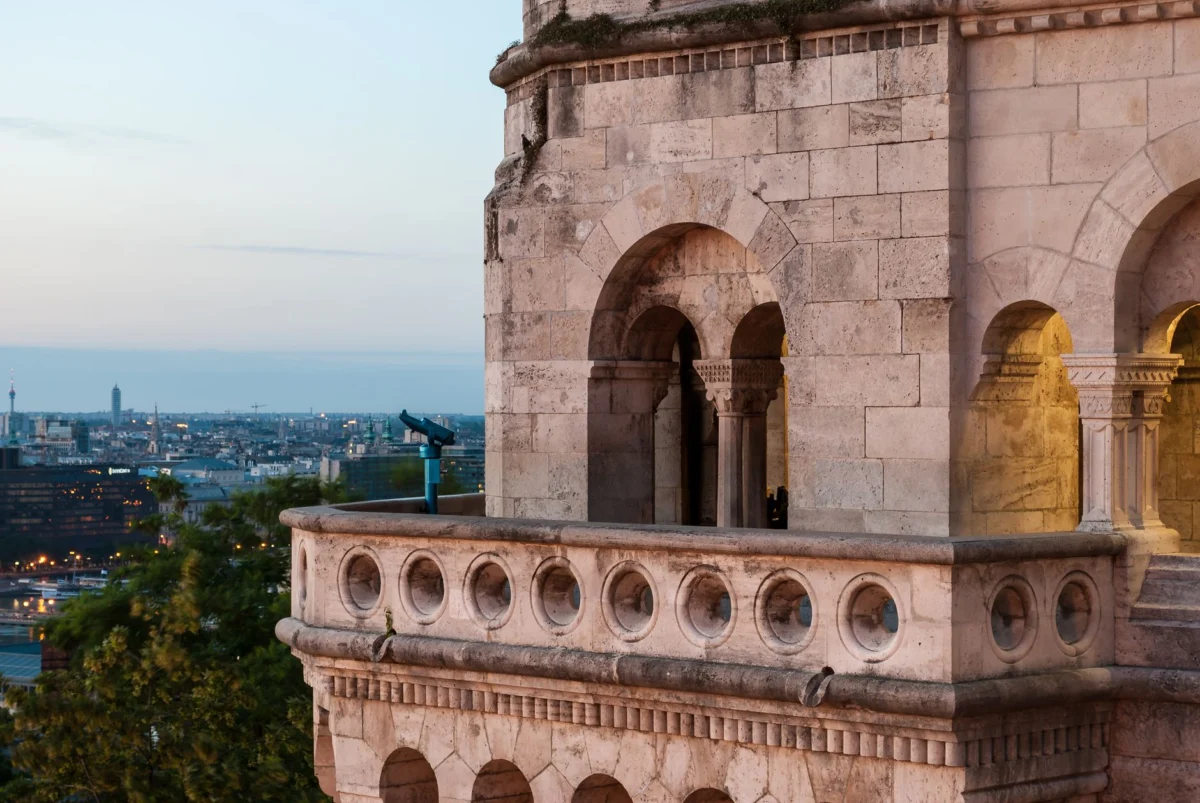 Romantic view of Budapest with historical buildings