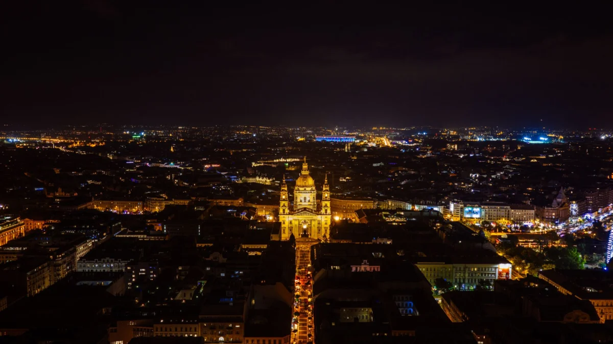 Scenic view of Budapest city skyline
