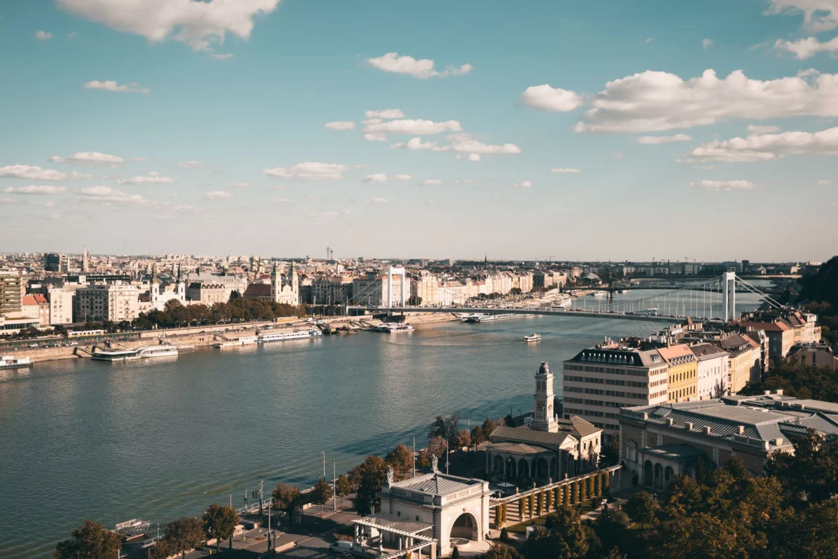 Night view of Budapest's Danube skyline with iconic landmarks