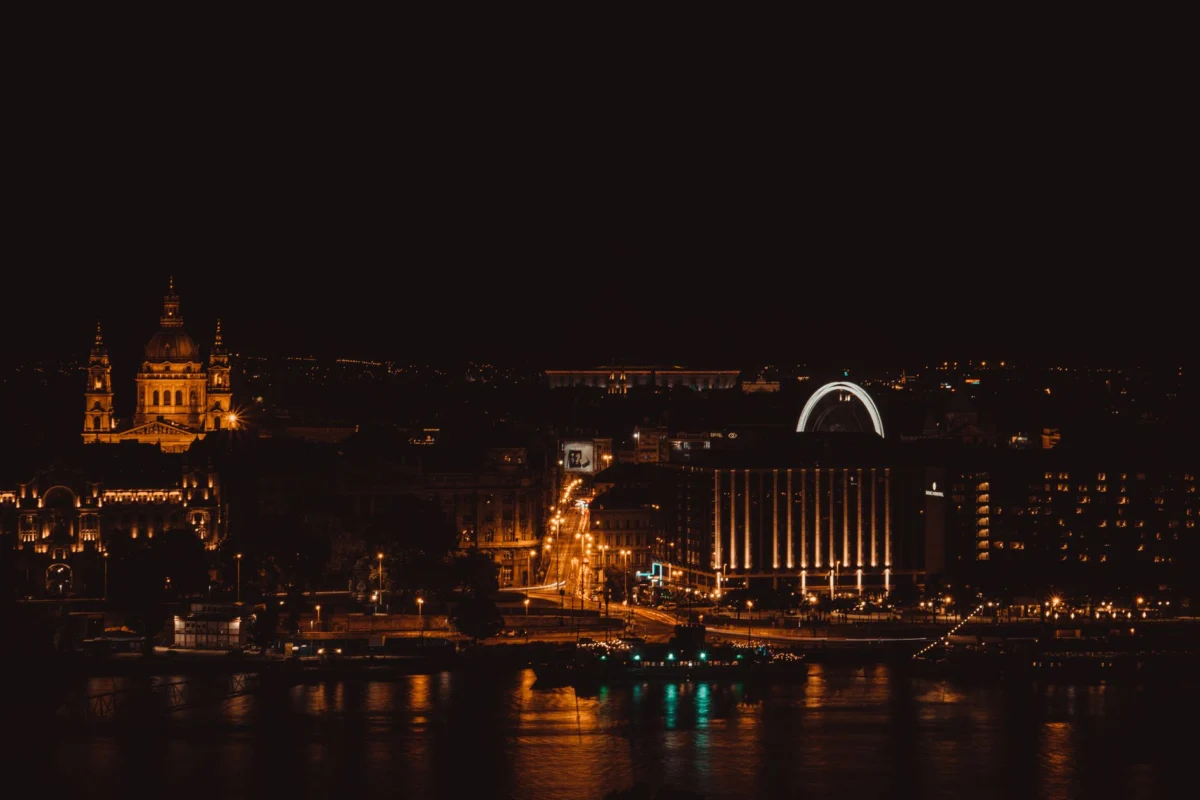 Dazzling Budapest skyline under a starry night