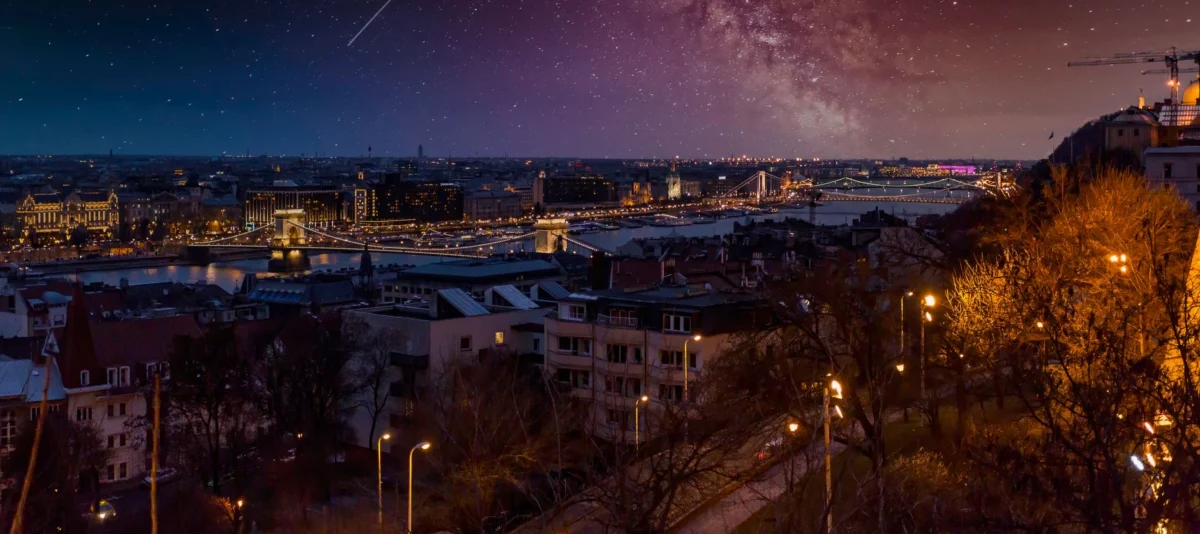 A breathtaking view of Budapest's romantic skyline at dusk
