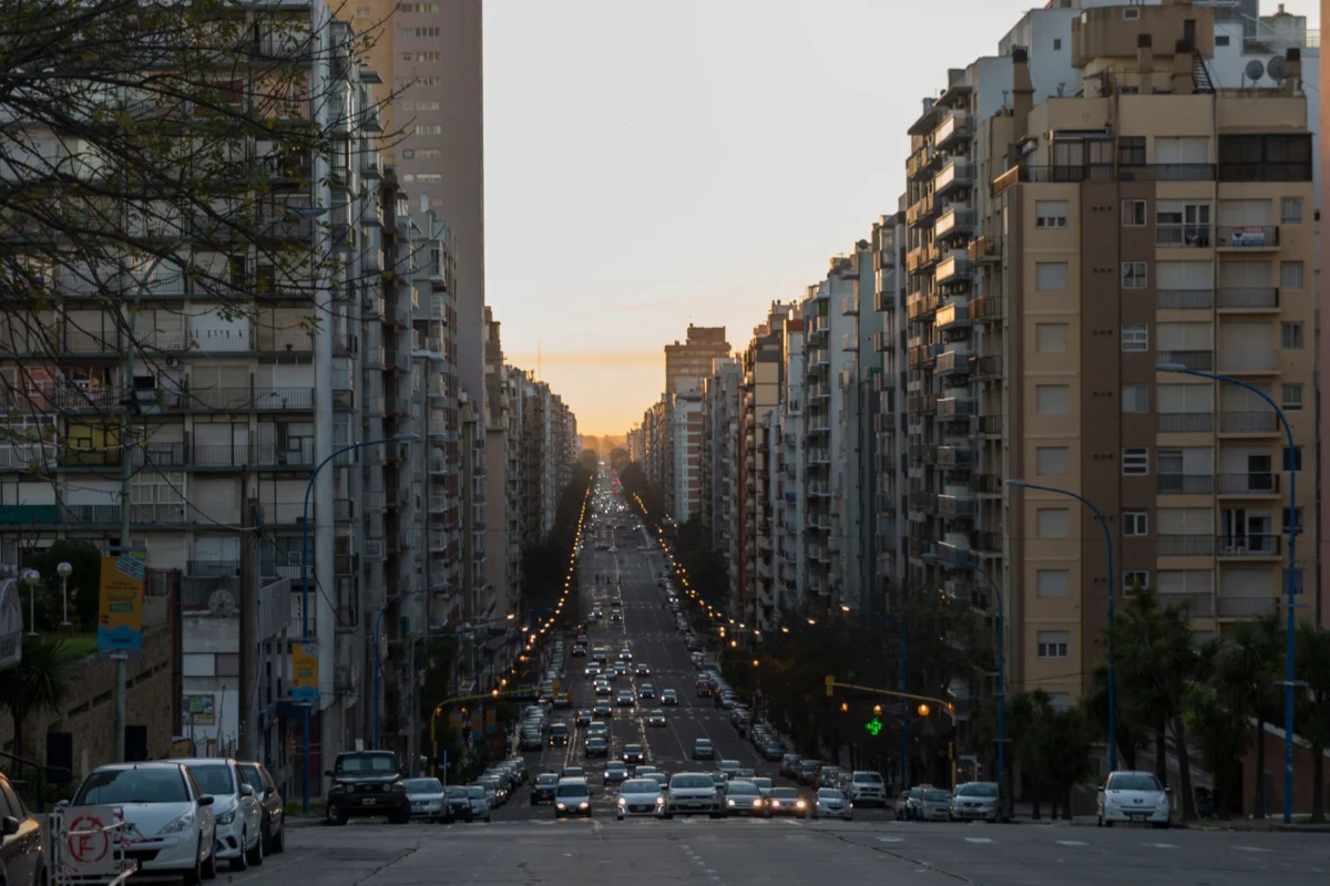 Stunning view of Buenos Aires skyline at sunset