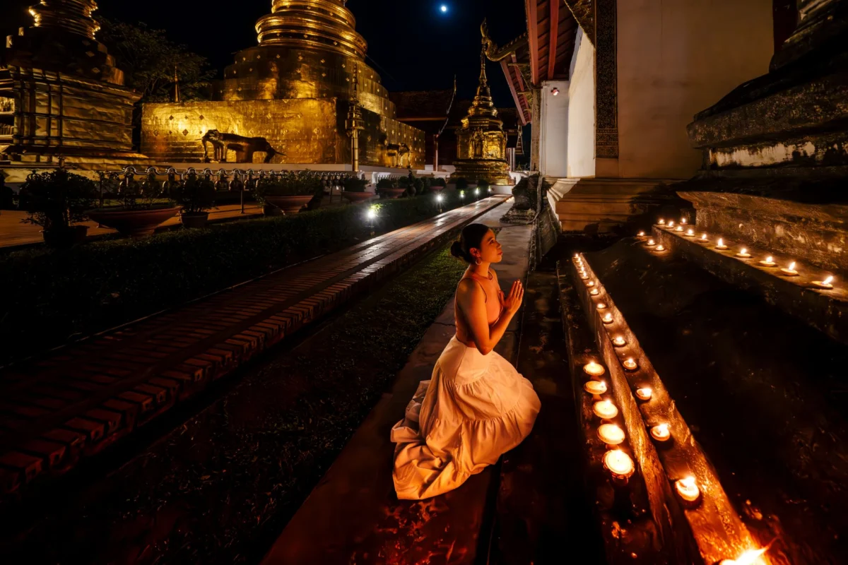 Stunning romantic skyline view of Chiang Mai