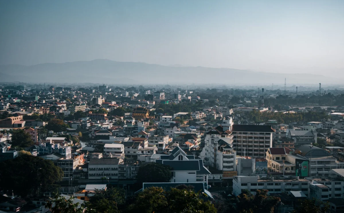 View of Chiang Mai's picturesque skyline at night
