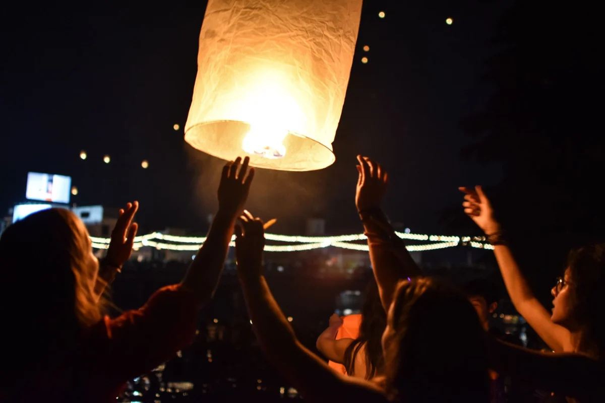 Enchanting night view of Chiang Mai skyline for couples