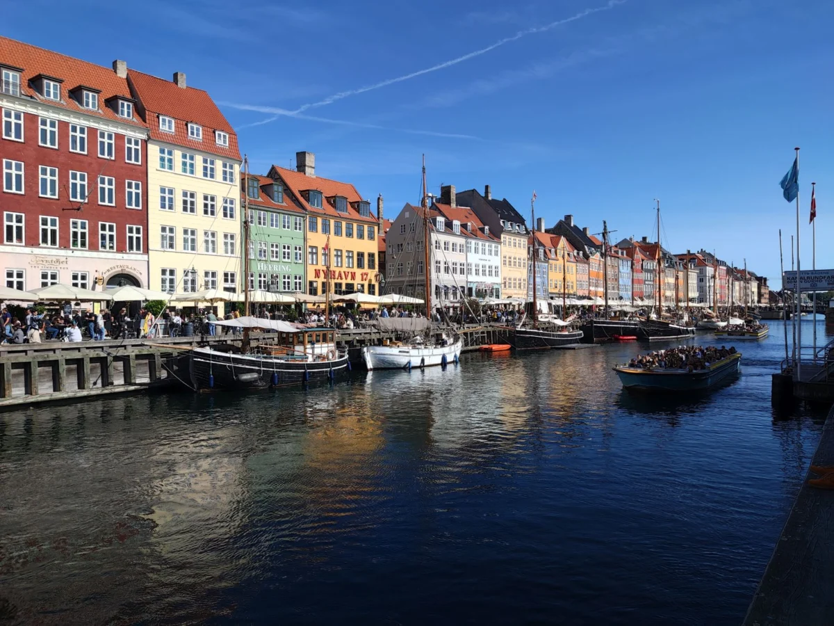 Colourful facades along Copenhagen's scenic waterfront