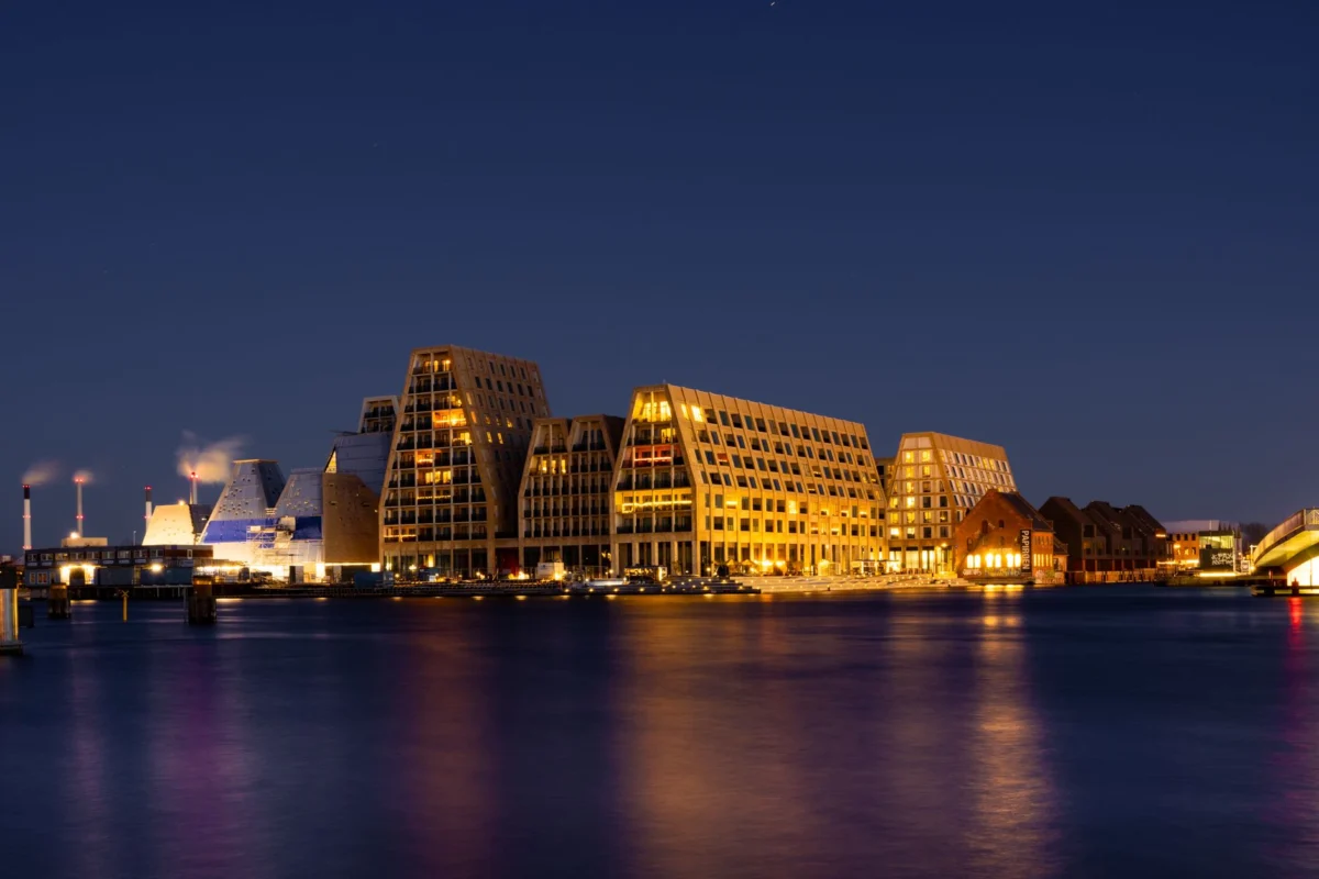 A stunning view of Copenhagen's skyline with iconic landmarks