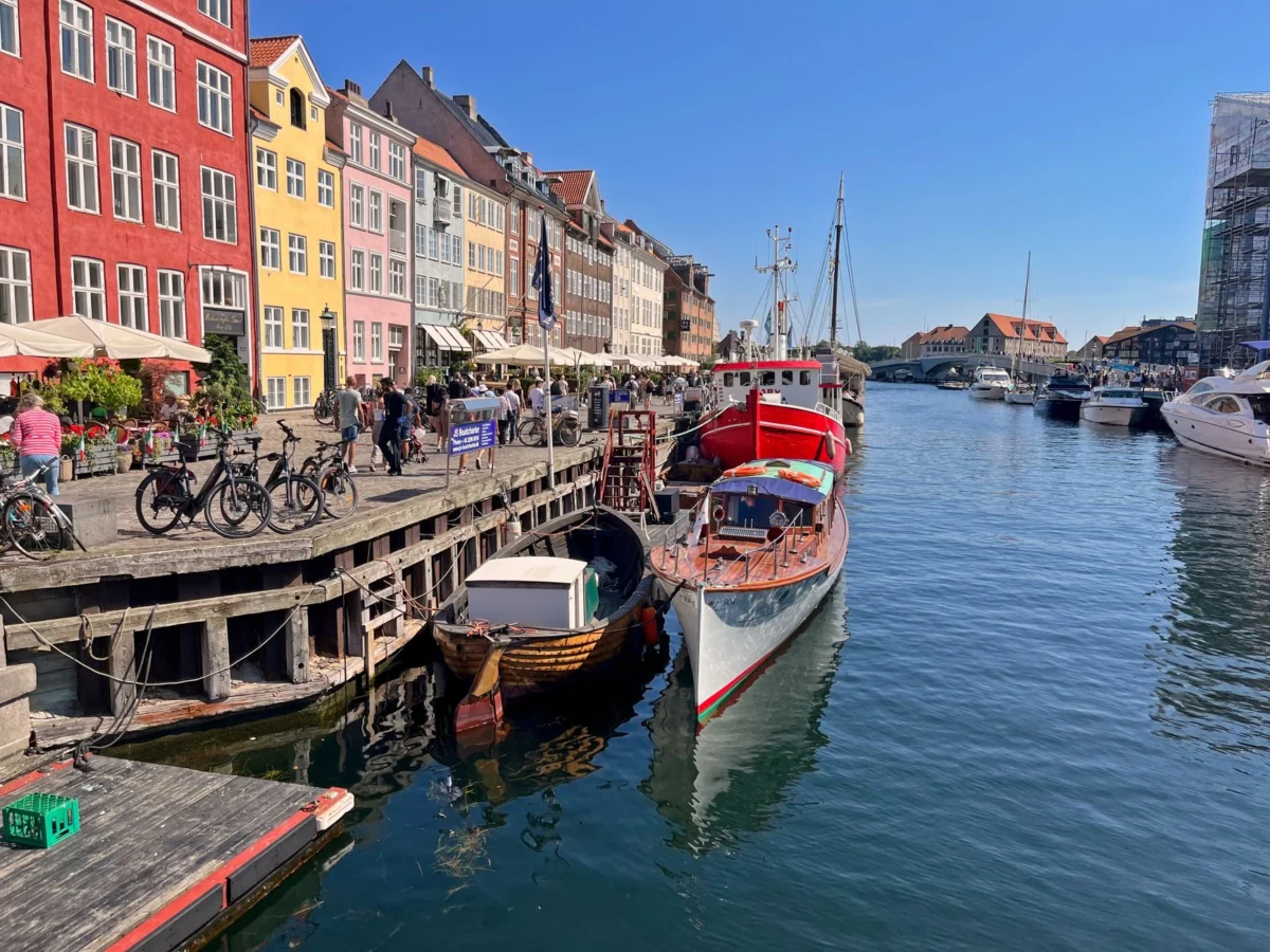 Colorful waterfront buildings at Nyhavn in Copenhagen