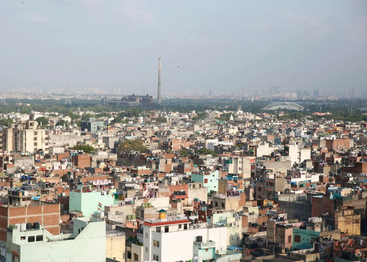 A panoramic view of Delhi's skyline at night