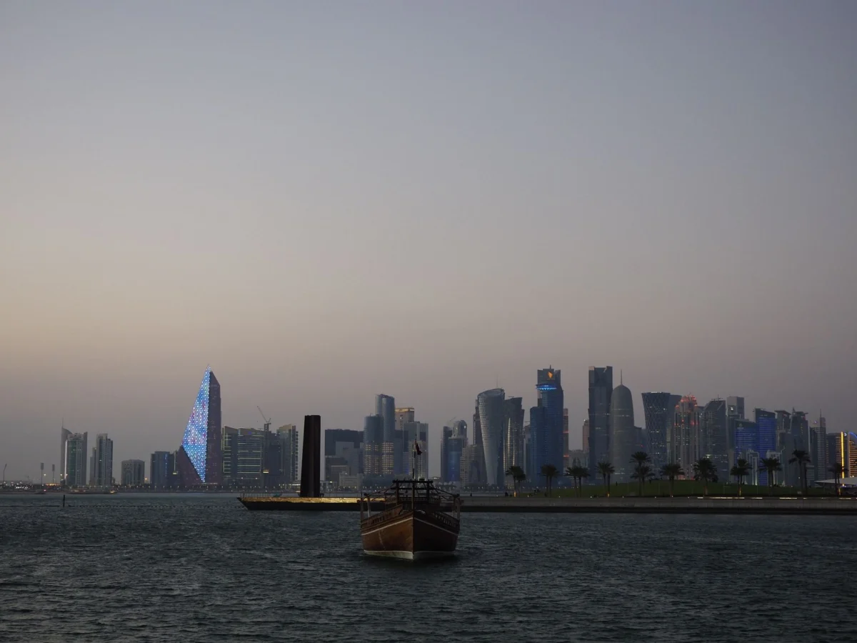 Stunning view of Doha's skyline under the clear sky