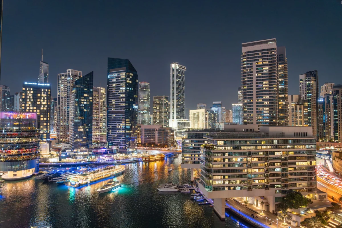 Iconic view of Dubai skyline highlighting luxury