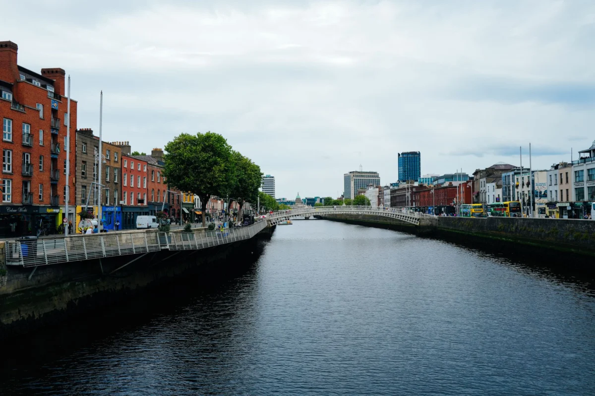 View of Dublin skyline with historic and modern landmarks