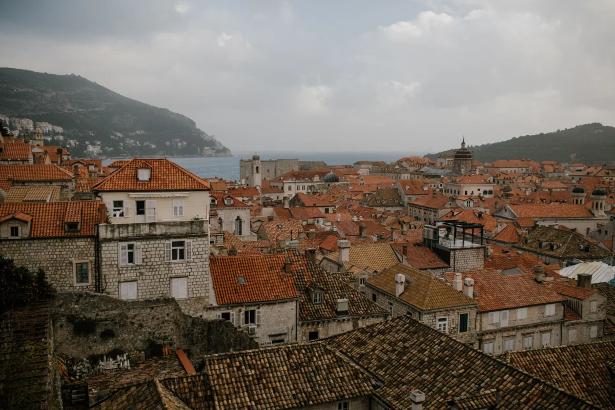A picturesque view of Dubrovnik from a luxury hotel suite terrace
