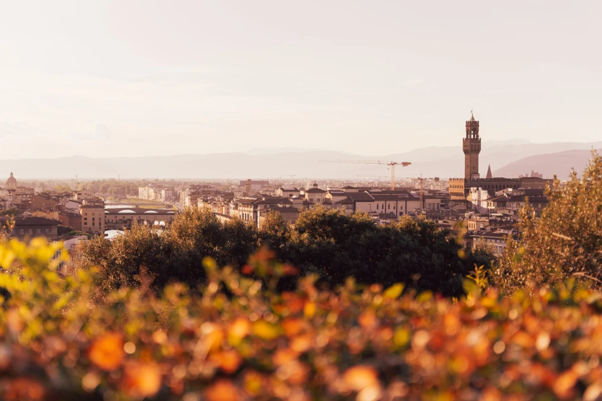 Panoramic view of Florence skyline with historic landmarks