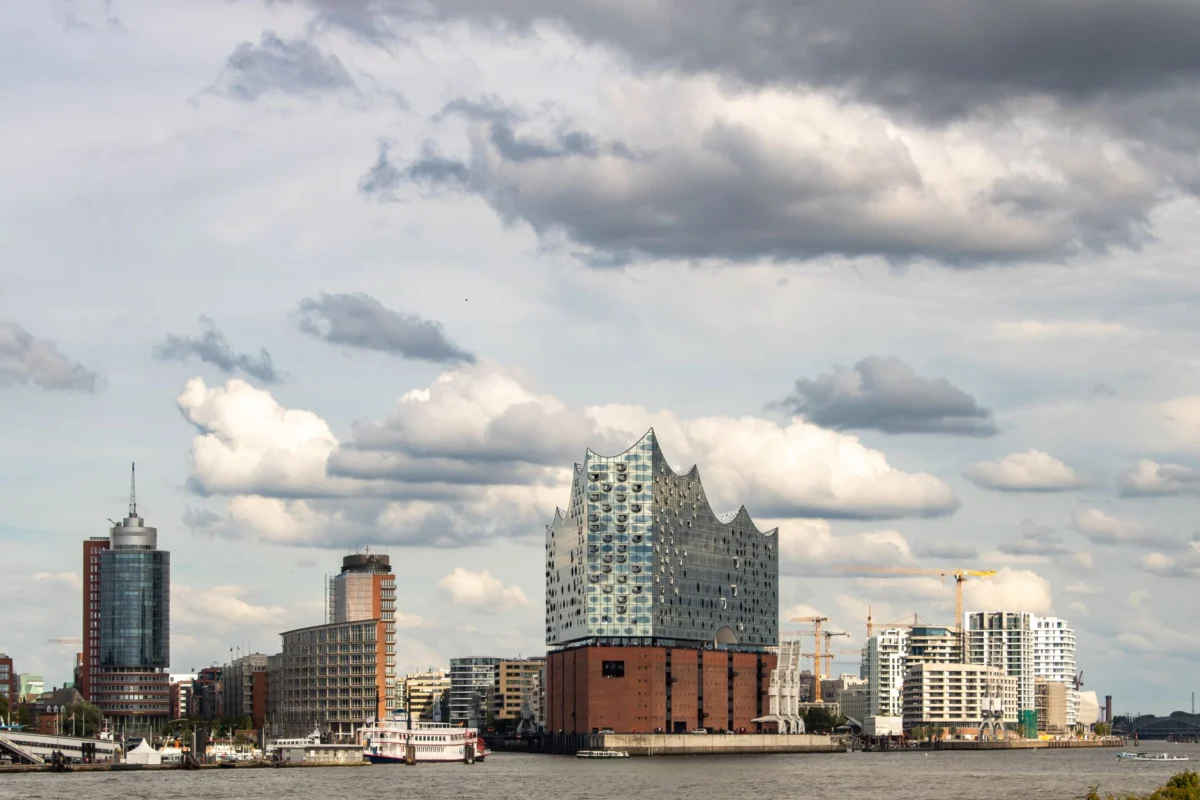 Hamburg skyline with the iconic Elbphilharmonie building