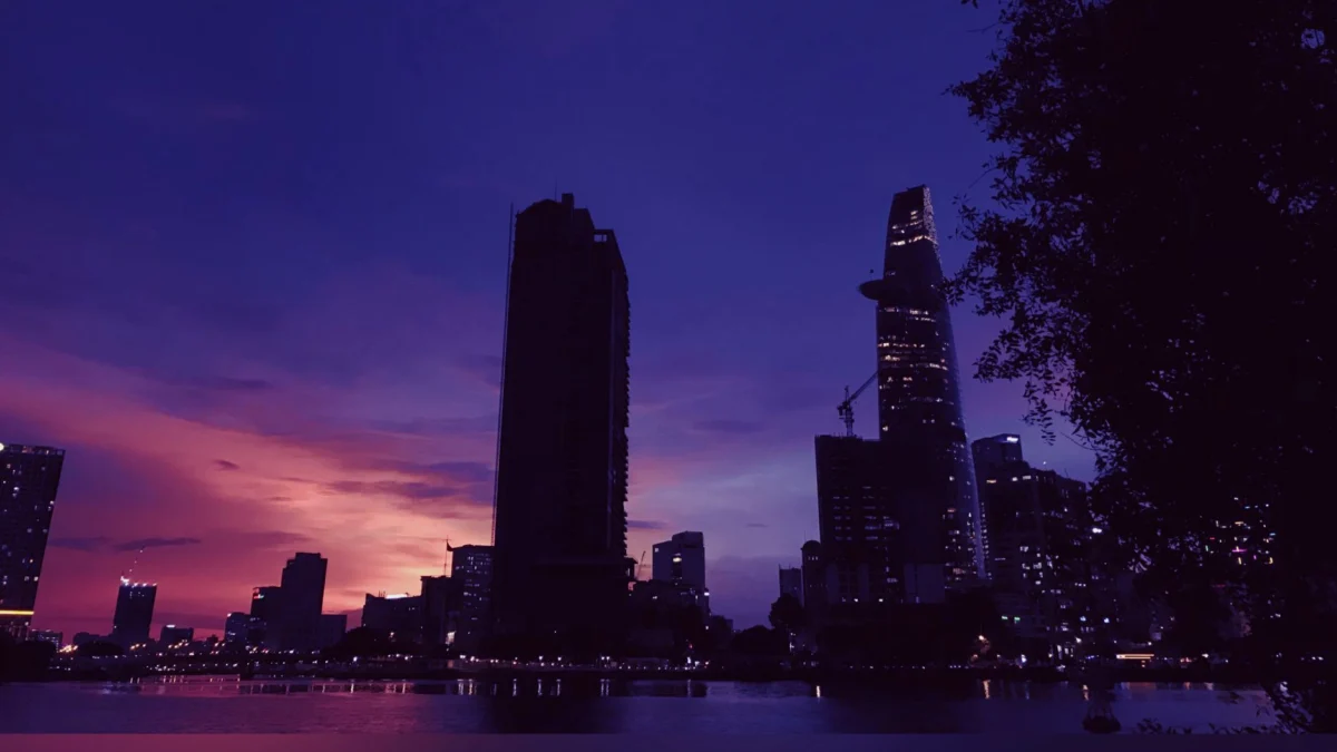 Romantic skyline view of Ho Chi Minh City
