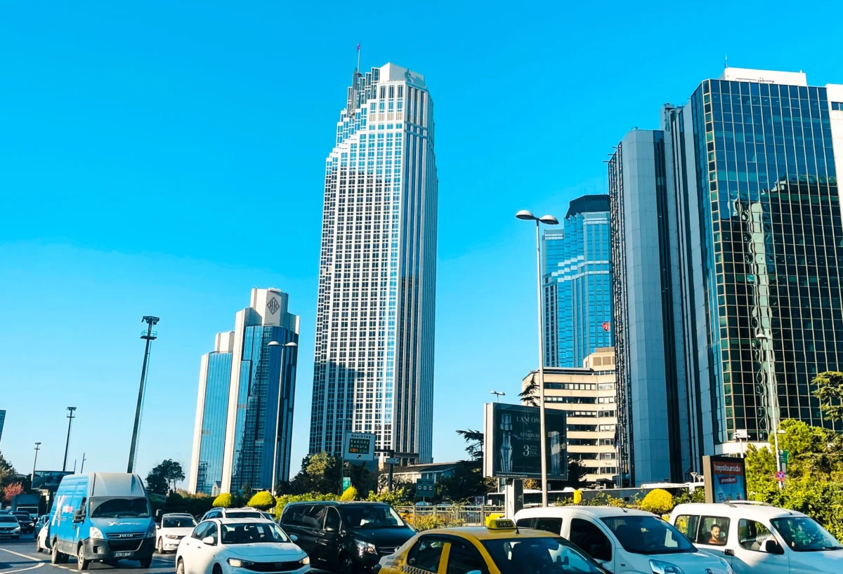 Panoramic view of Istanbul's modern skyline showcasing business districts