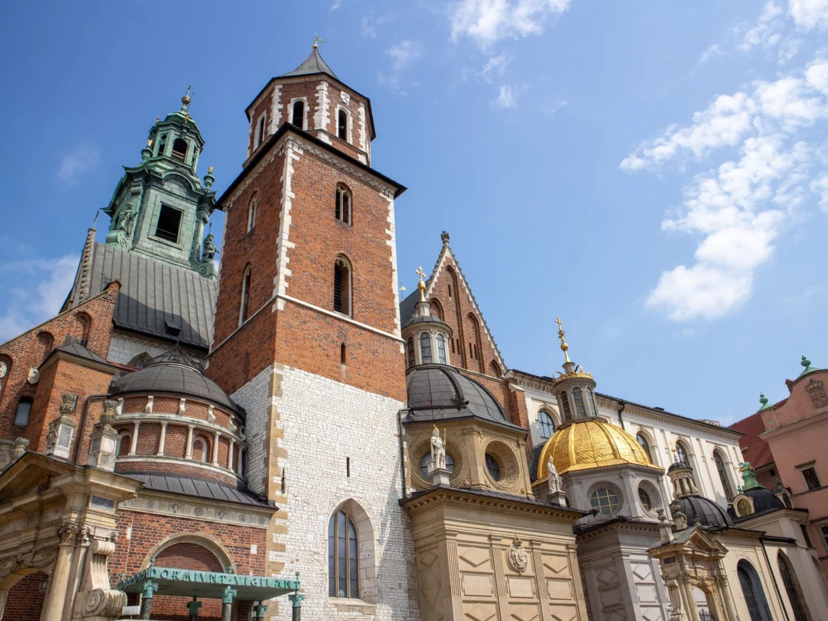 Historic view of Krakow with romantic highlights for couples