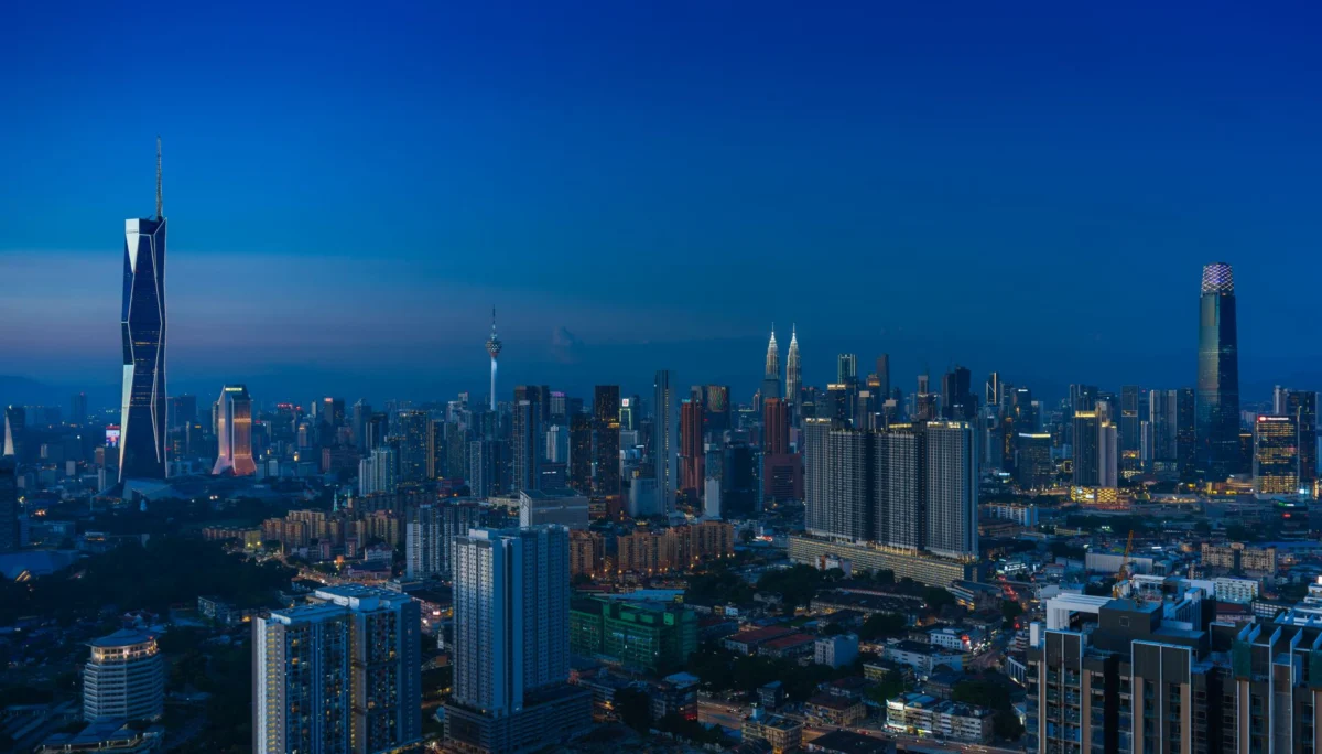 Iconic skyline view of Kuala Lumpur featuring famous landmarks