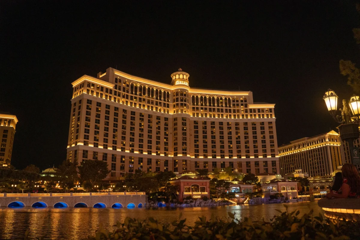 Romantic view of Las Vegas skyline perfect for couples