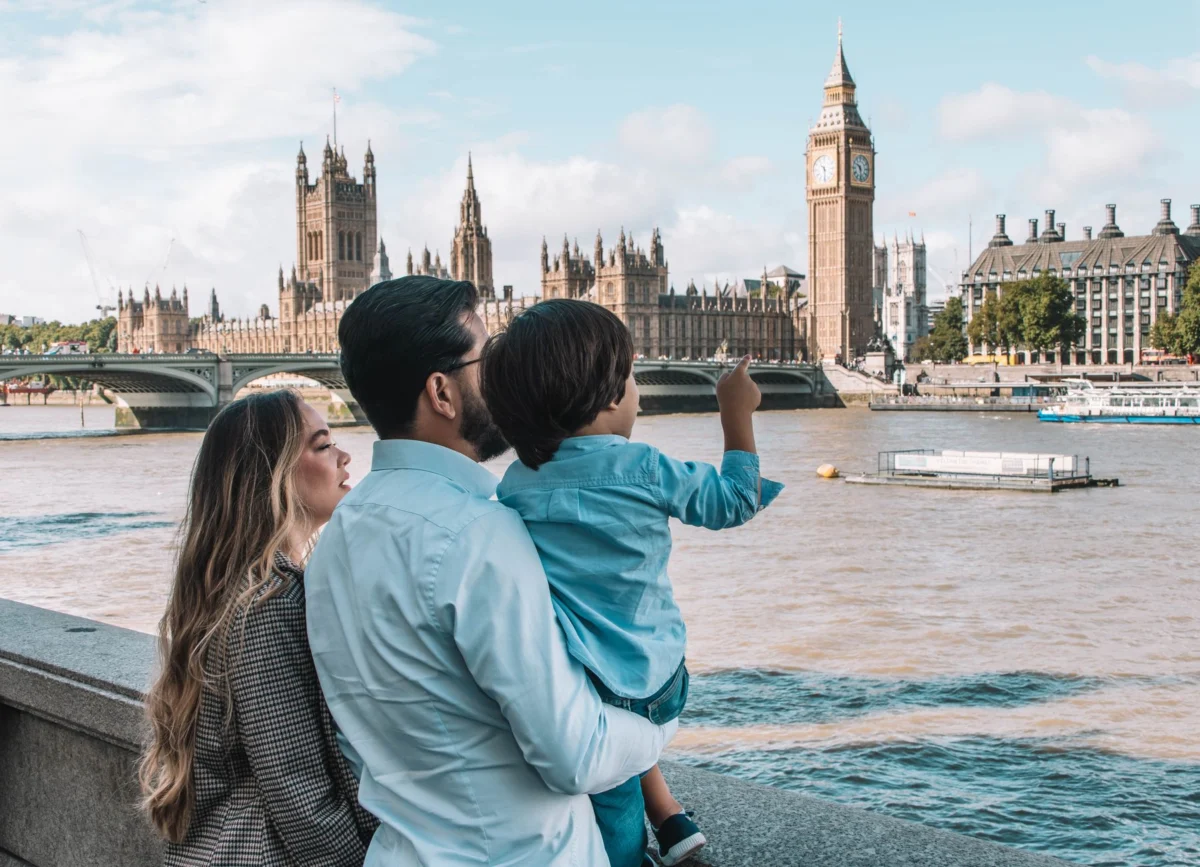 Family exploring kid-friendly attractions in London