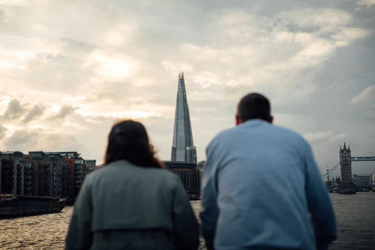 Tranquil London skyline at twilight