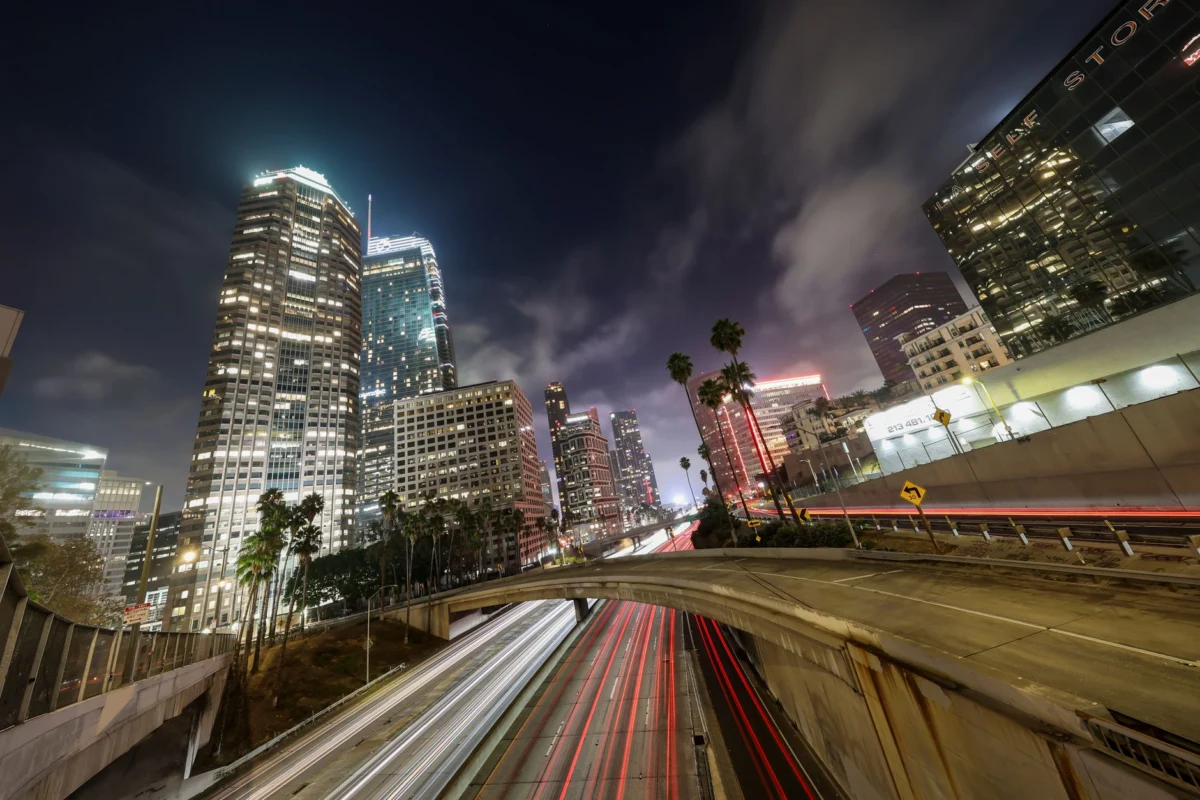 Scenic view of Los Angeles skyline, ideal for couples
