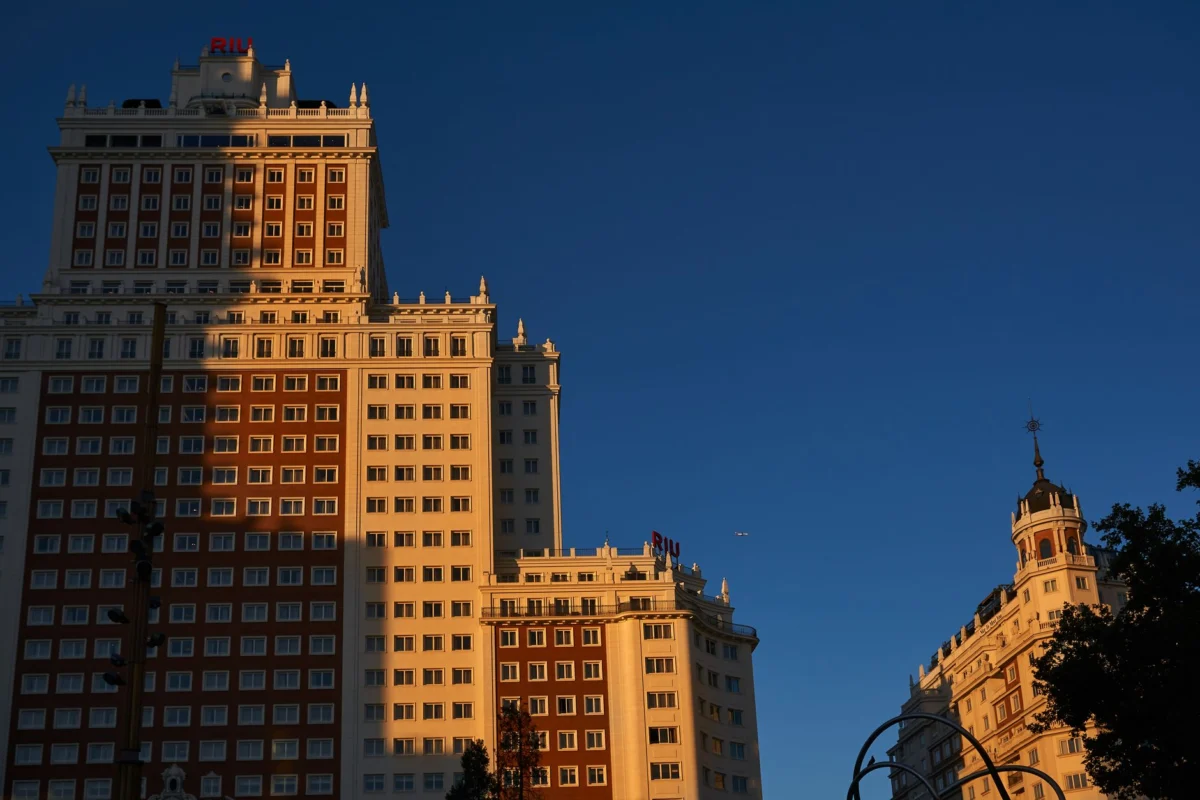 Romantic view of Madrid from a boutique hotel