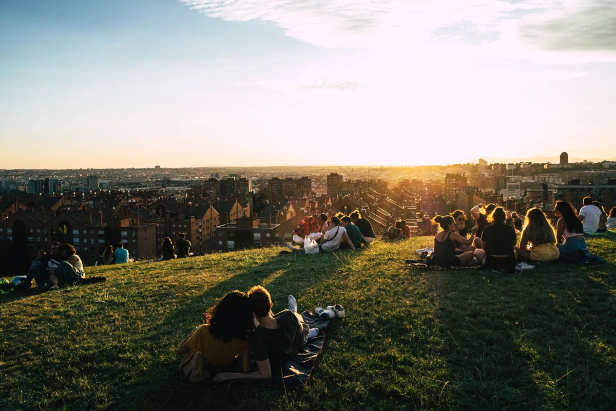Scenic view of Madrid's romantic skyline highlighting its local life
