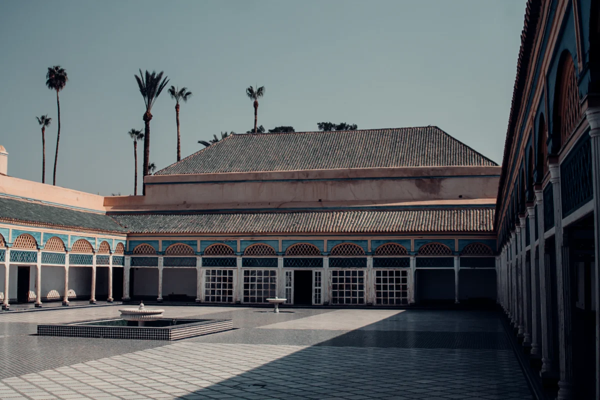 A panoramic view of Marrakech's skyline at night