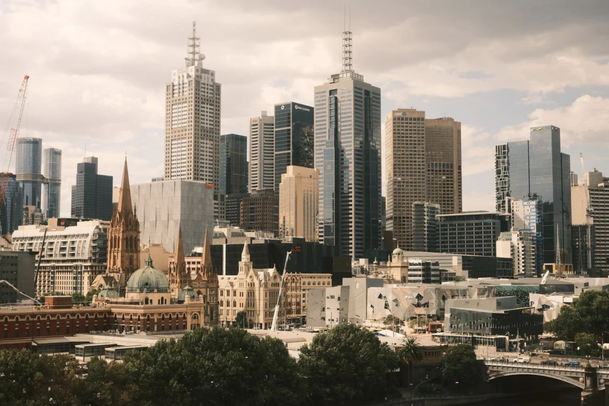 Captivating view of Melbourne's historic skyline