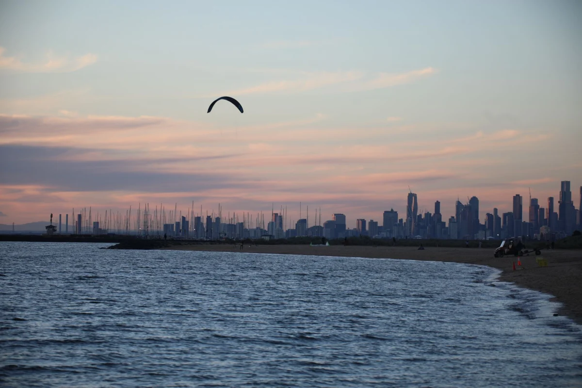 Sunset view of Melbourne skyline, ideal for couples