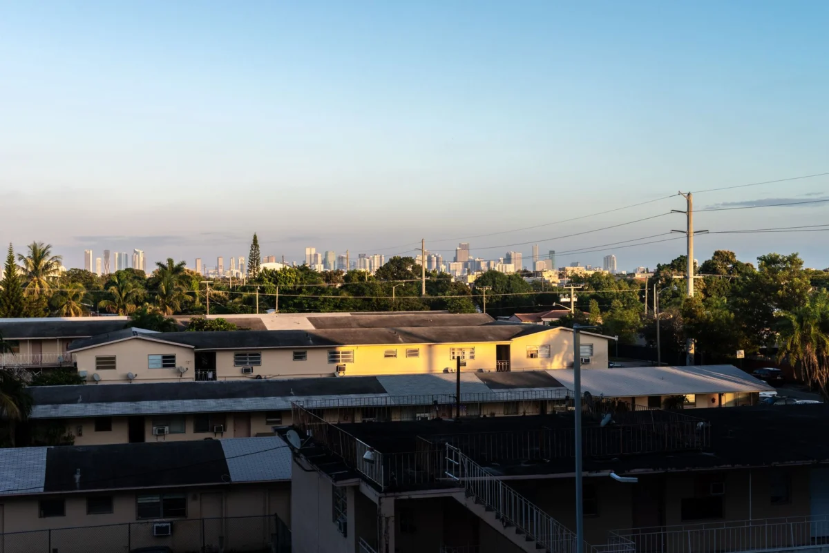 Stunning Miami skyline at sunset highlighting cultural landmarks