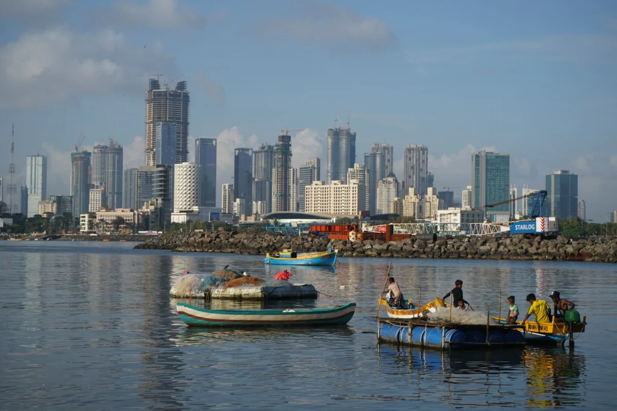 Panoramic view of Mumbai's coastline