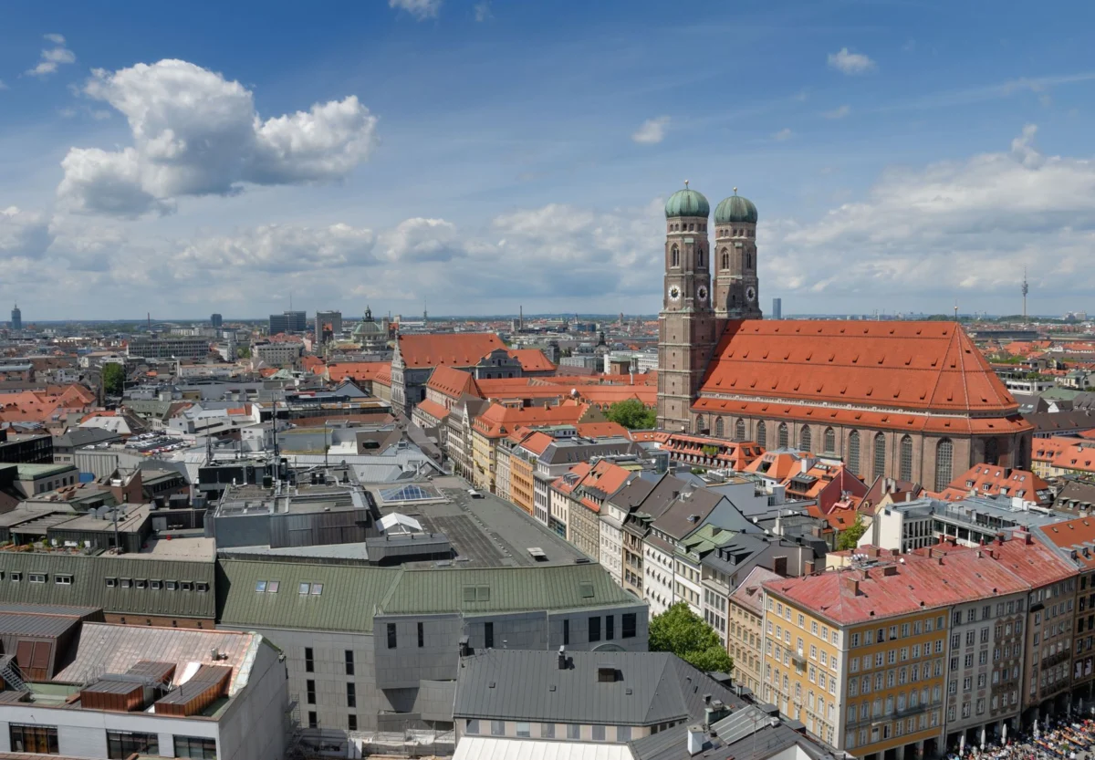 Munich skyline at sunset, perfect setting for a romantic honeymoon