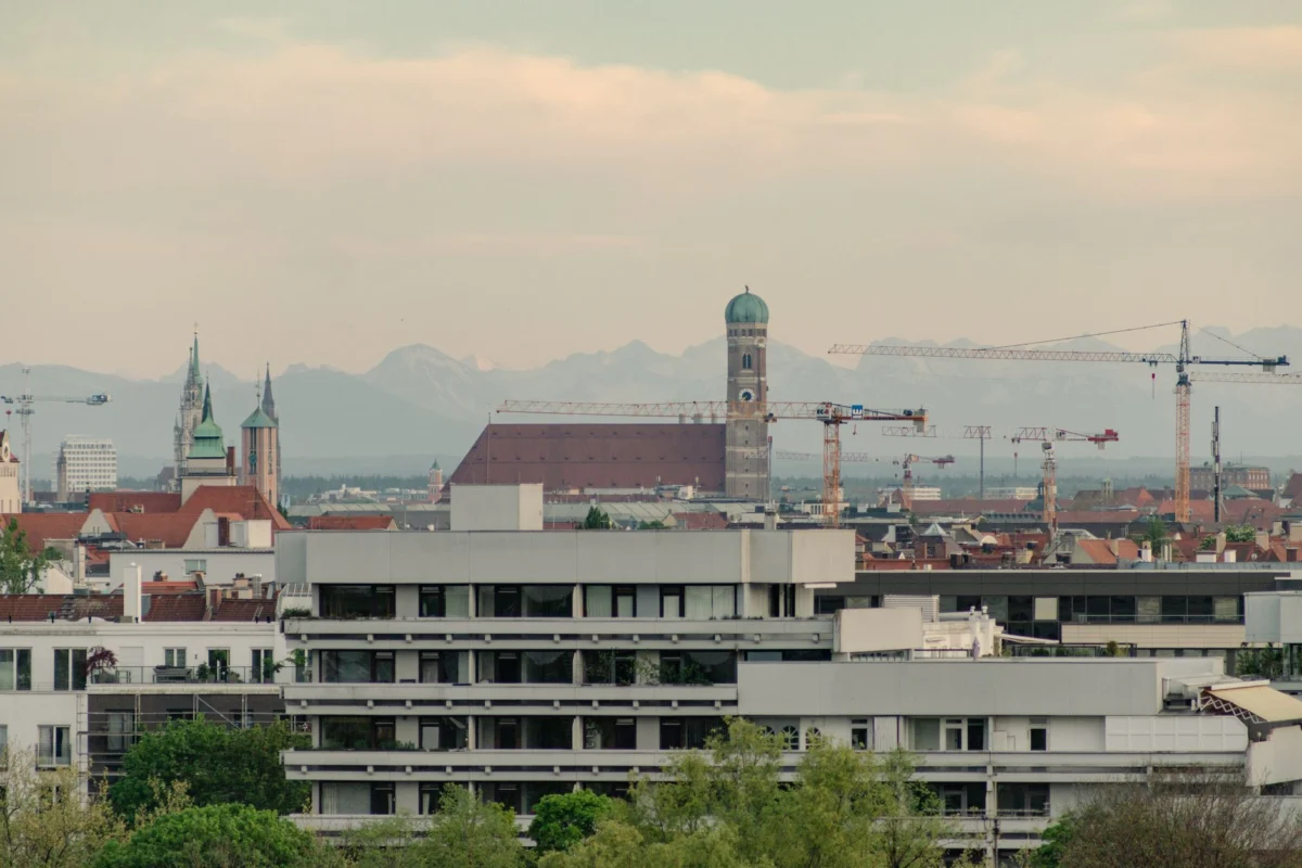 View of Munich skyline featuring key landmarks