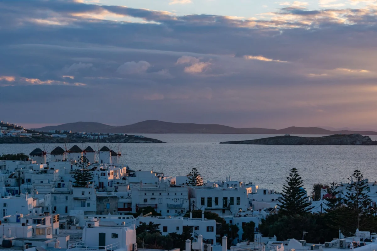 Stunning view of Mykonos for a romantic getaway