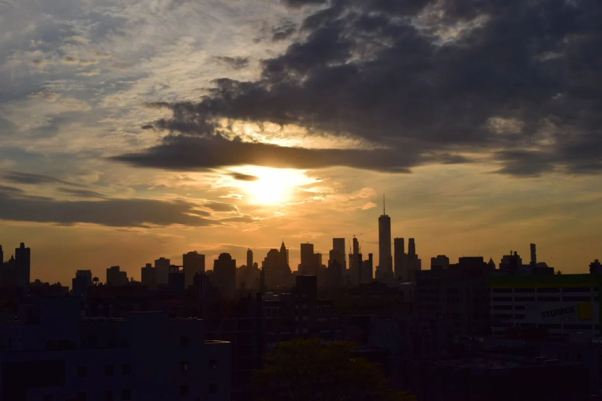Stunning nighttime view of New York skyline, perfect for romantic escapes