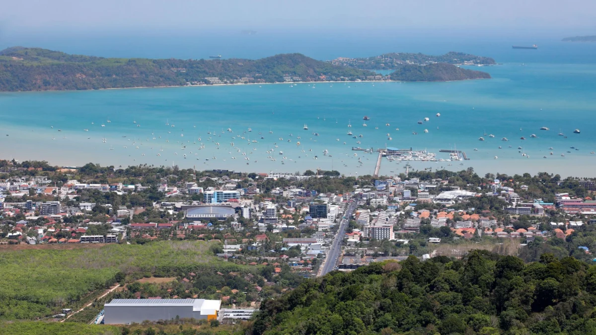 A panoramic view of Phuket skyline highlighting its romantic allure